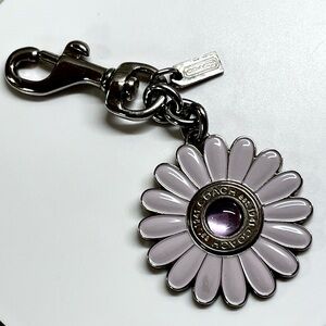 Coach Flower Key Fob Bag Charm EUC